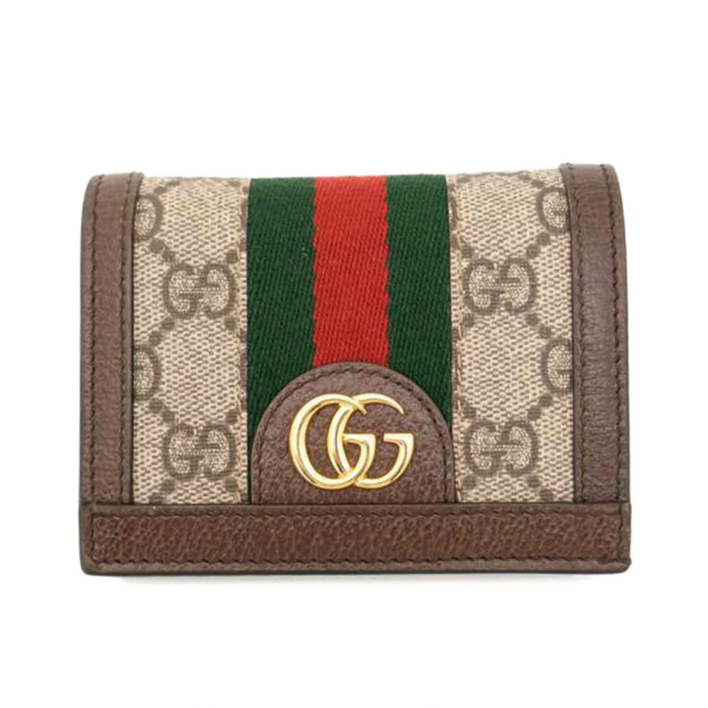 GUCCI GG Supreme Bi-Fold Wallet Ophidia Wallet Brown - Picture 1 of 7